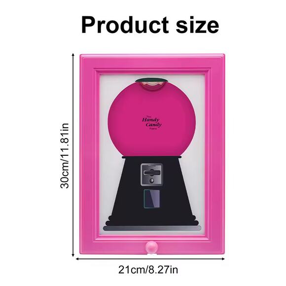 Picture Photo Frame Fun Cute Candy Machine Dispenser Pink - Picture 2 of 4